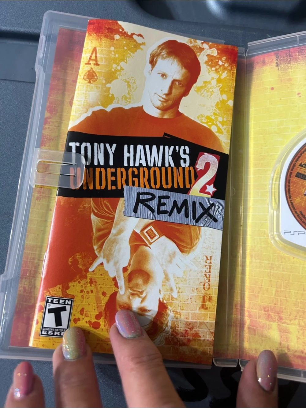 Sony PSP Tony Hawk's Underground 2 Remix Video Game - Orange Black White